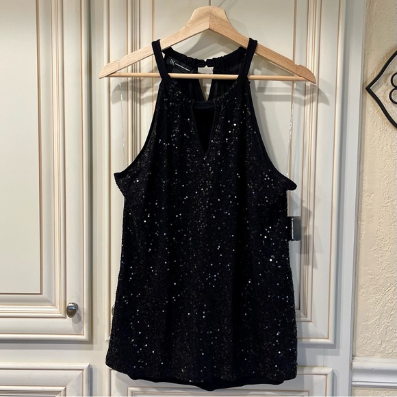 INC • Sequin Keyhole Tank • NWT - Picture 1 of 7